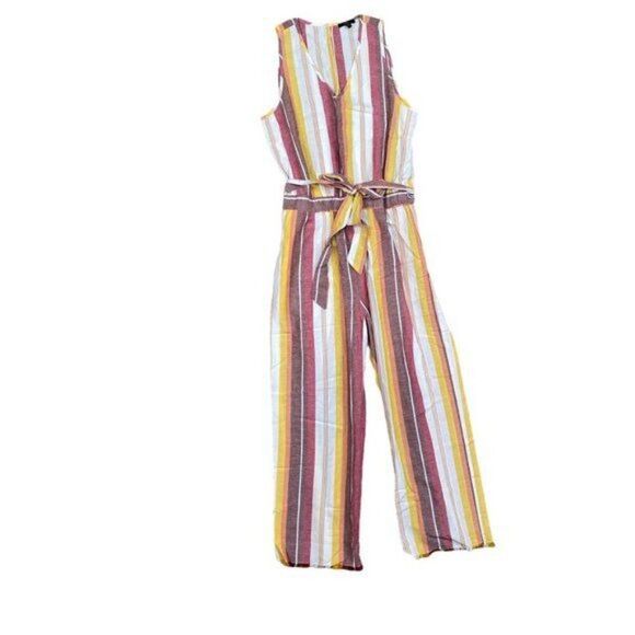 Anthropologie Drew Jumpsuit Pants Sleeveless StripedSize Medium - Picture 6 of 7